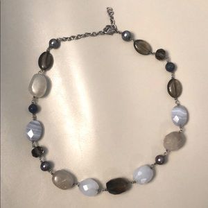Ann Taylor 18” multi-stone adjustable necklace